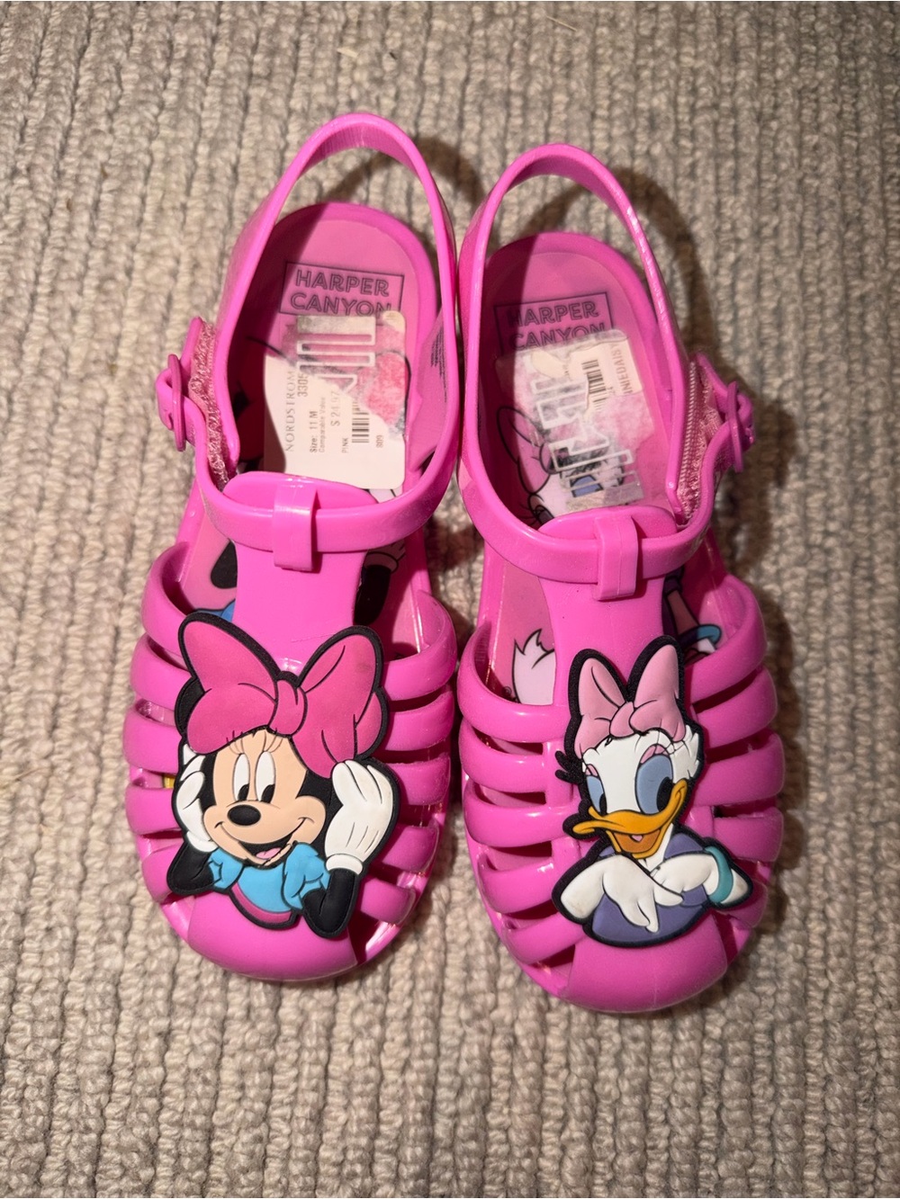 Harper Canyon Pink Minnie & Daisy Jelly Sandals for Kids